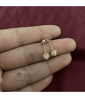 Aros perla con vástago ☀️