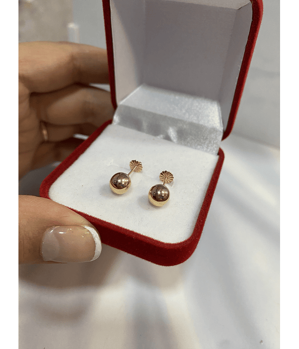 Bolita talla # 6 oro 18k