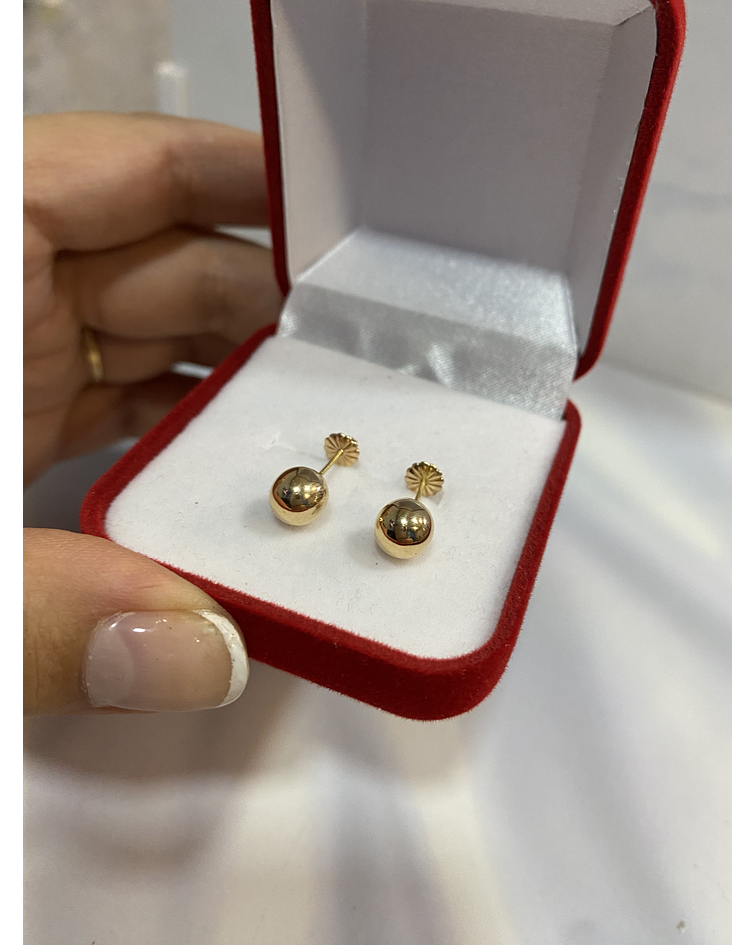 Bolita talla # 6 oro 18k