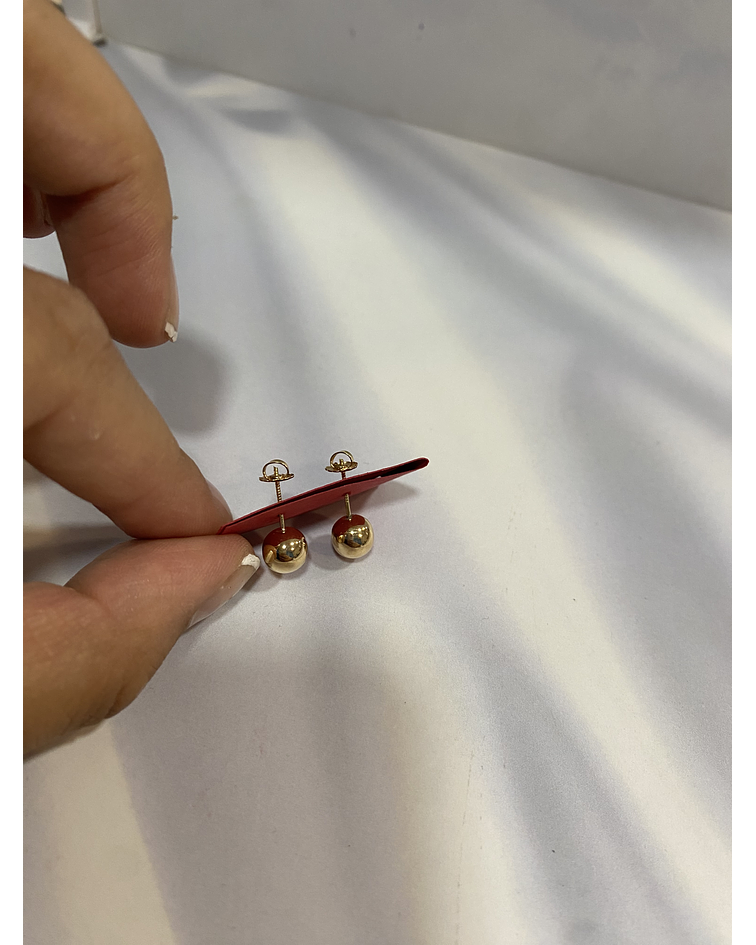 Bolita talla # 6 oro 18k