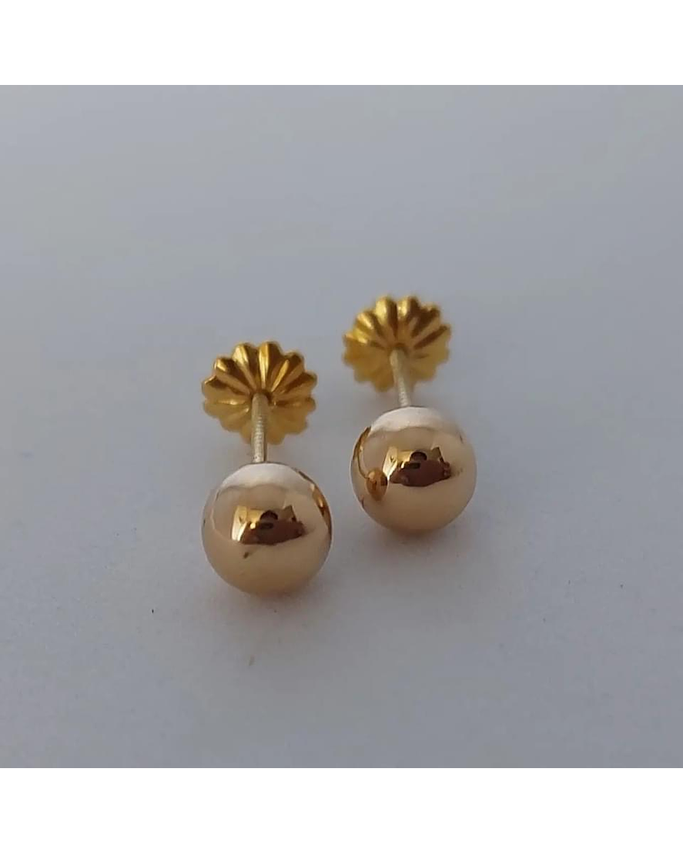 Bolita talla # 4 oro 18k 