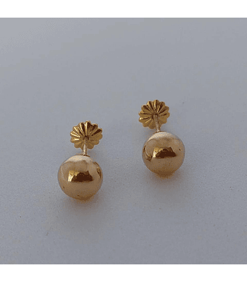 Bolita talla # 2 oro 18k 