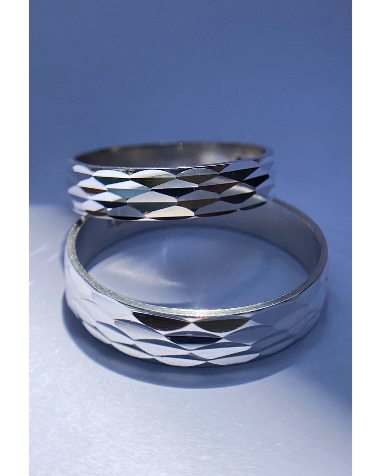 Argollas fasetadas plata cod ag270