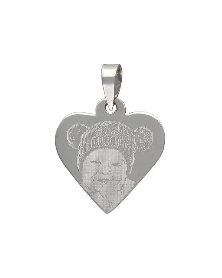 Colgante Corazón Pequeño con Fotograbado 20x19 mm