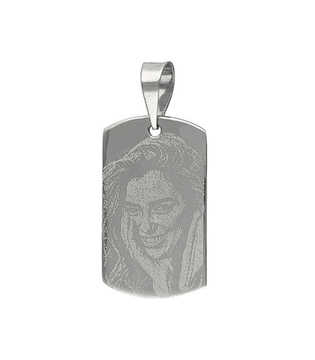 Colgante Placa Militar Pequeña con Fotograbado 29x17 mm