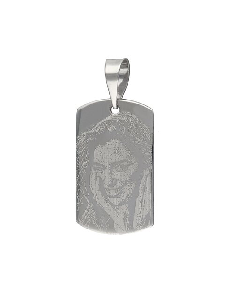 Colgante Placa Militar Pequeña con Fotograbado 29x17 mm