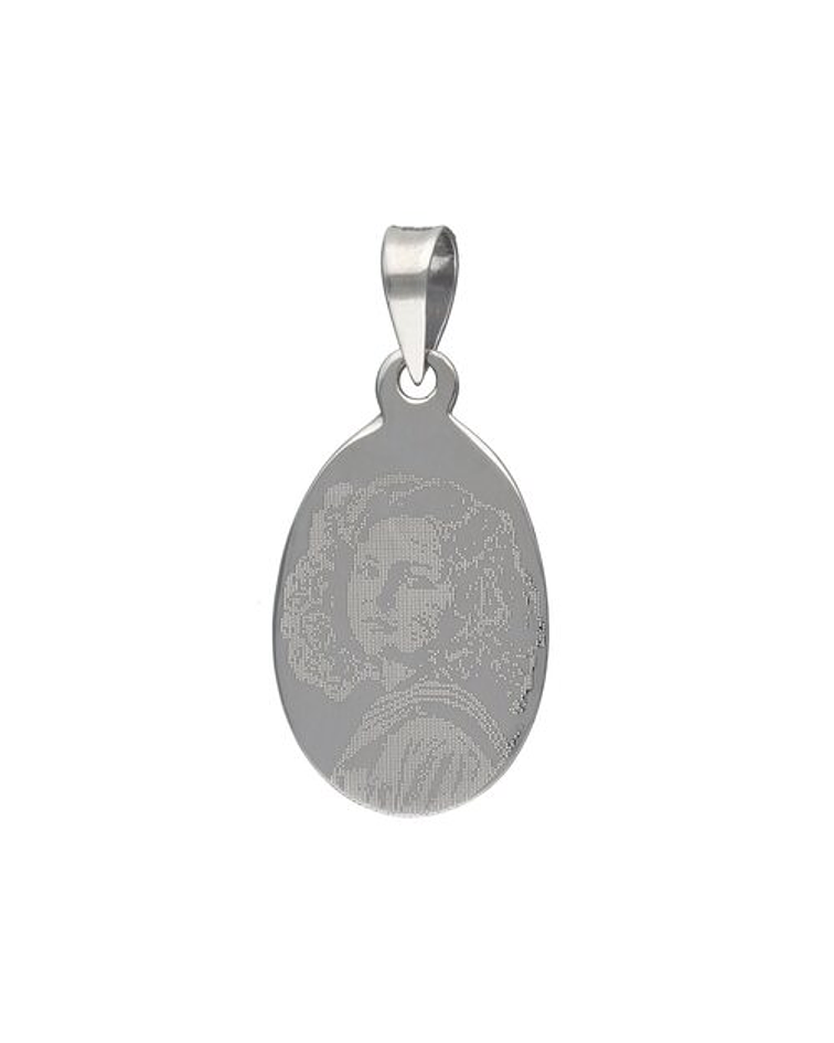 Colgante Placa Ovalada Pequeña con Fotograbado 21x14 mm