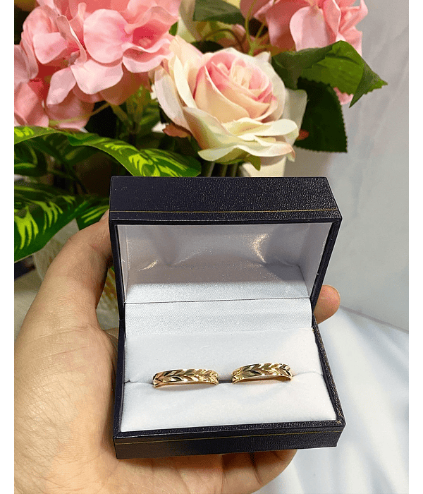 Argollas modelo espiga 4 mm🌿 238 - G