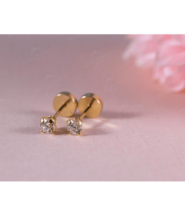 Aro abridor chispa circón - 18k / 3 mm