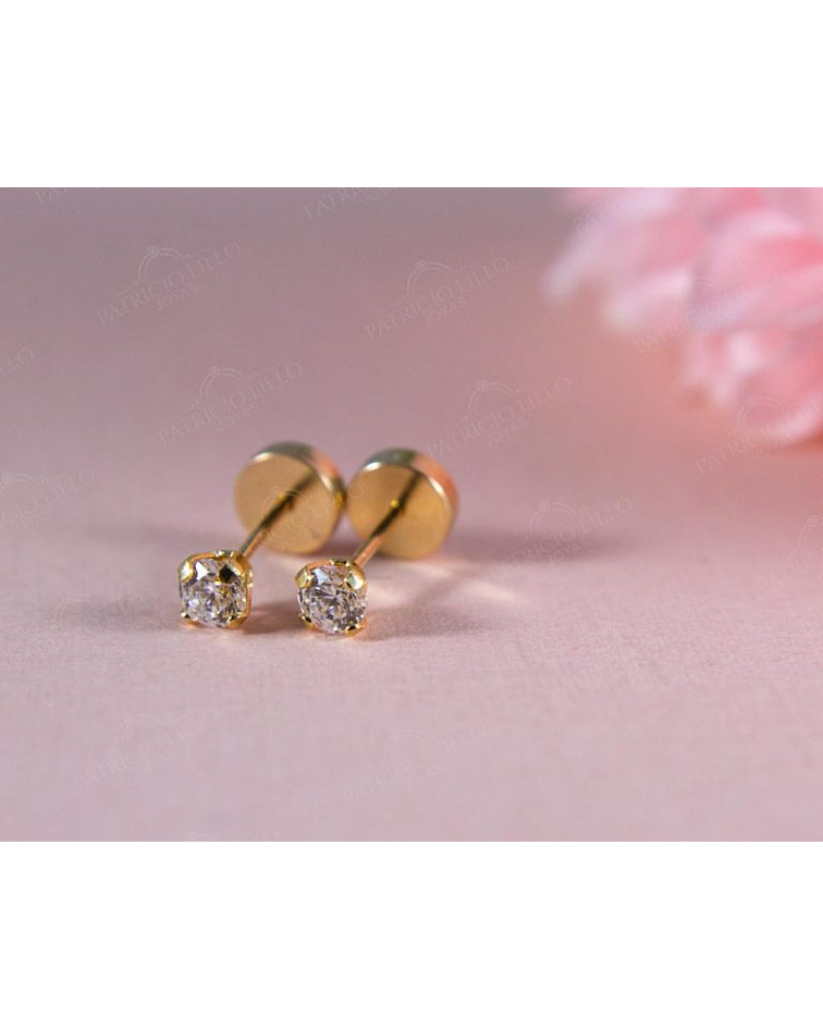 Aro abridor chispa circón - 18k / 3 mm