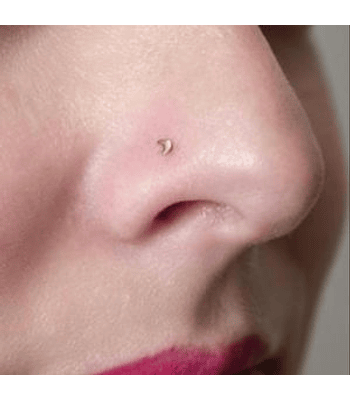 Piercing de nariz modelo lunita 🌙 18k 