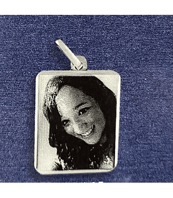 Colgante cuadrado con fotograbado 💎