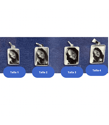 Colgante cuadrado con fotograbado 💎