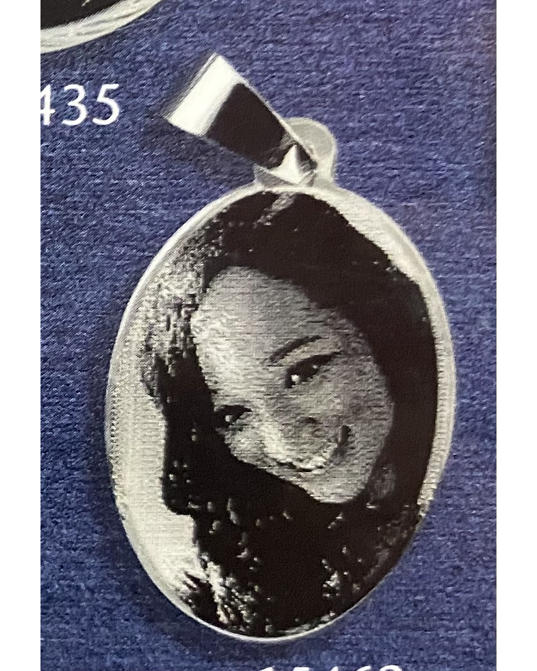 Colgante ovalado con fotograbado ✨