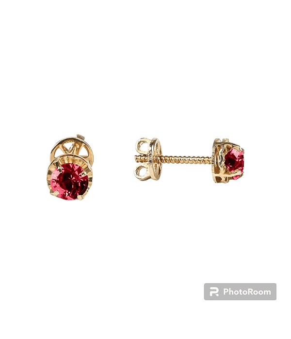 Aros chatón 18k talla 3