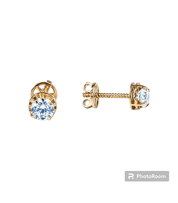 Aros chatón 18k talla 3