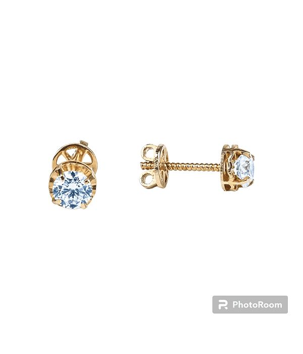 Aros chatón 18k talla 3