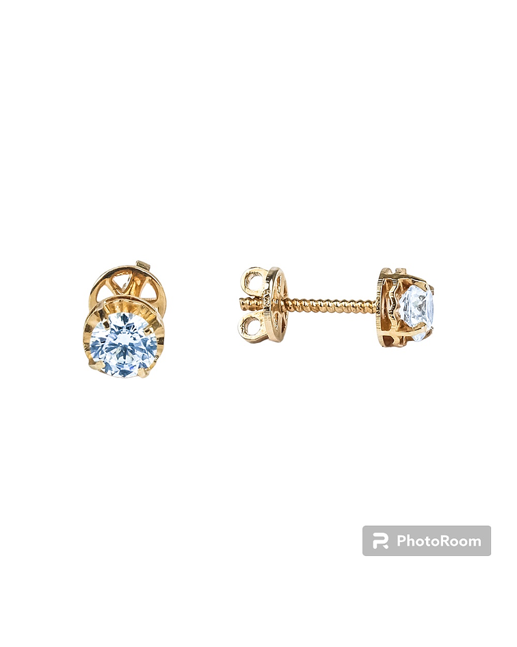 Aros chatón 18k talla 3