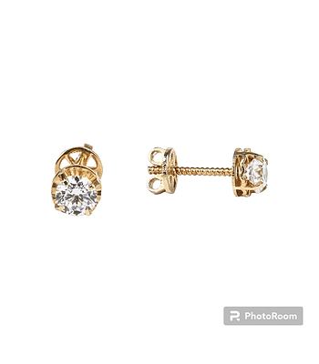 Aros chatón 18k talla 3