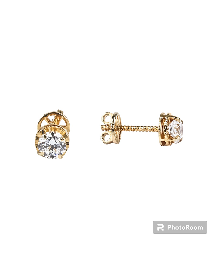 Aros chatón 18k talla 3