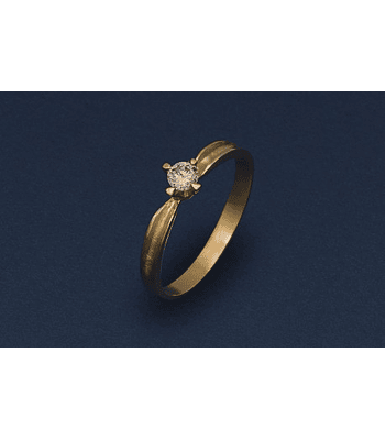 Anillo solitario circón COD 0718