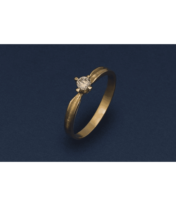 Anillo solitario circón COD 0718