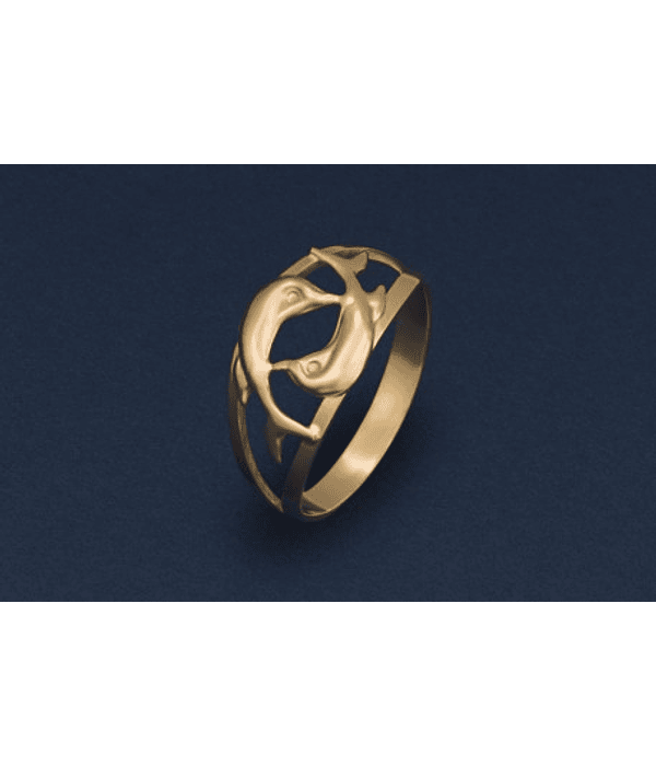 Anillo dos delfines 🐬cod 489