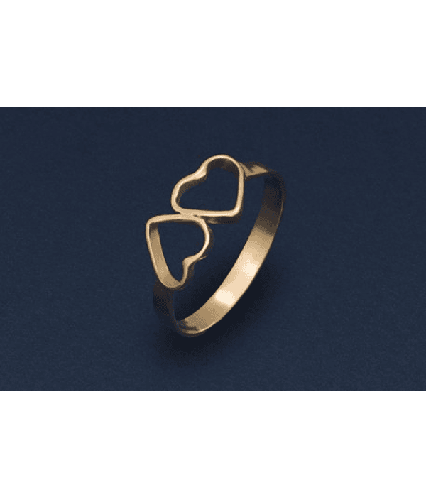 Anillo dos corazones 💕 cod 481