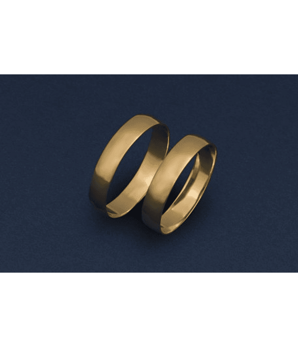 Argollas media caña lisa 4 mm