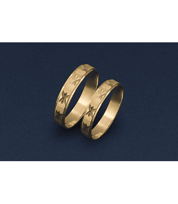 Argollas diseño estrellas 4 mm✨