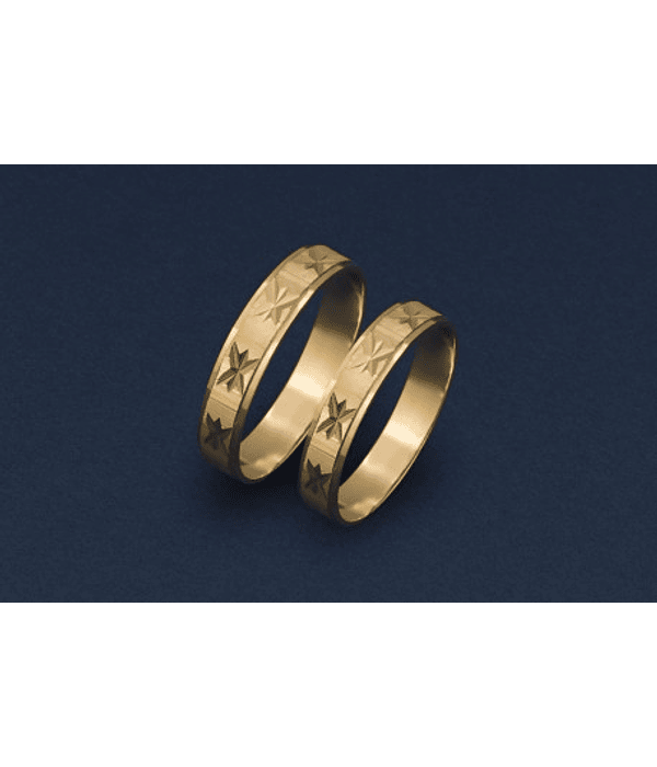 Argollas diseño estrellas 4 mm✨