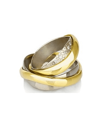 Argollas bicolor Soulmates 8 mm ✨