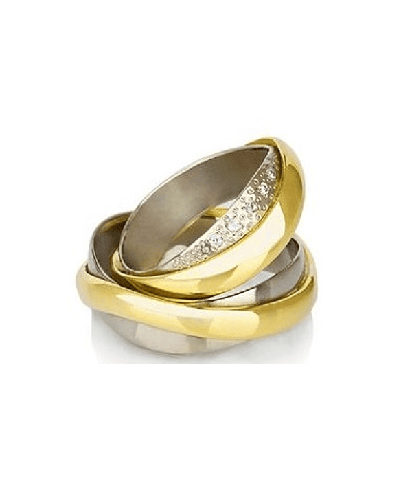 Argollas bicolor Soulmates 8 mm ✨