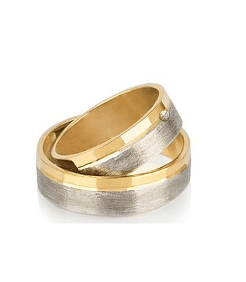 Argollas bicolor Doncella 6 mm