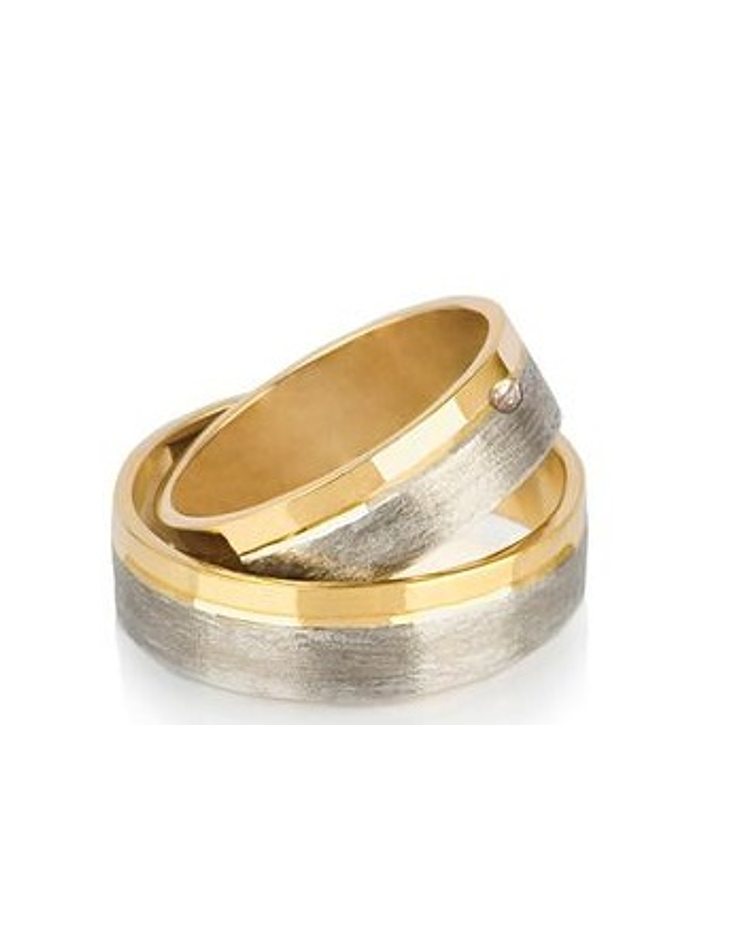 Argollas bicolor Doncella 6 mm