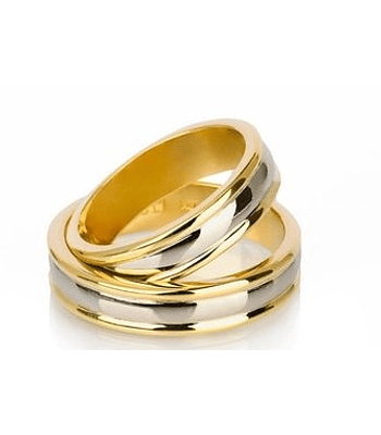 Argollas bicolor Ren ai  5mm