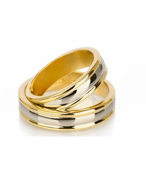 Argollas bicolor Ren ai  5mm