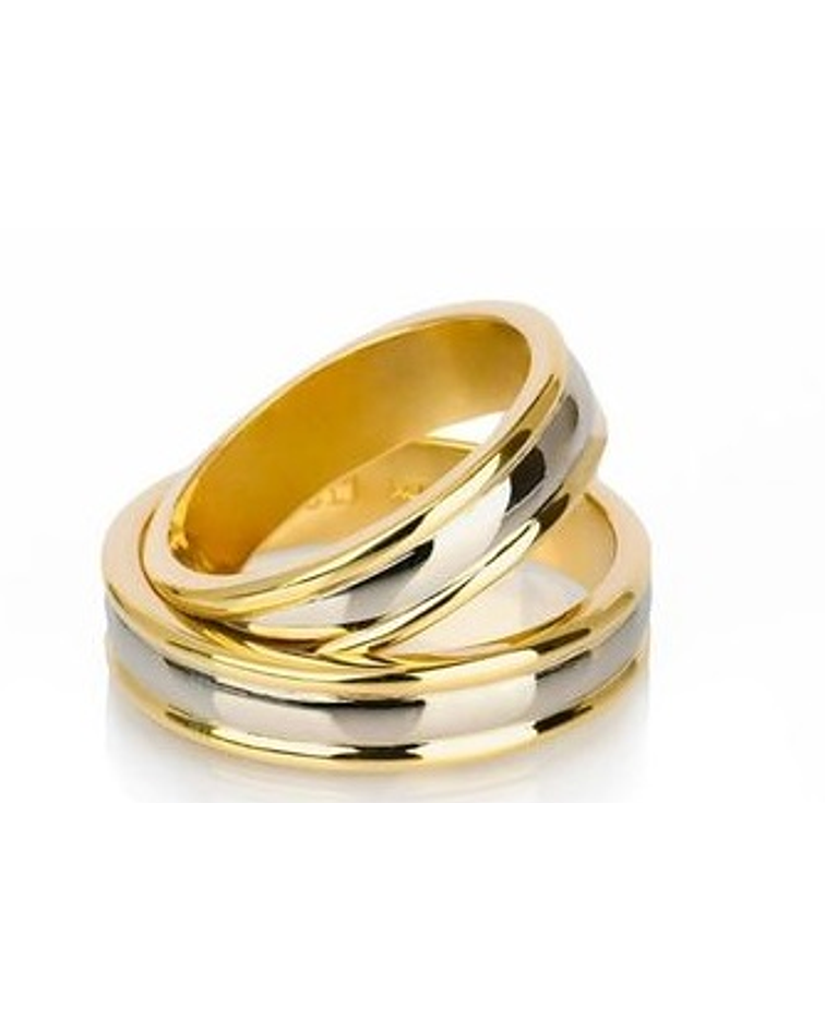 Argollas bicolor Ren ai  5mm