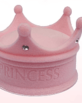 CAJA CORONA TERCIOPELO ROSA