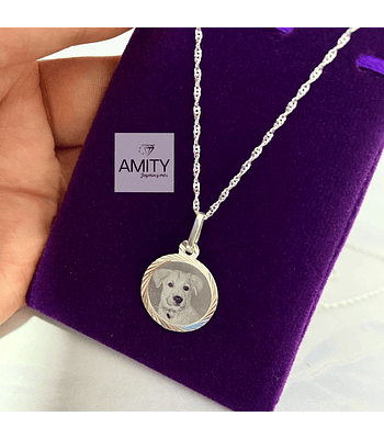 Colgante con Fotograbado Modelo redondo Talla 1 