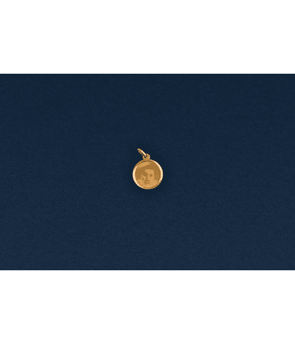 Colgante para Fotograbado Modelo redondo Talla 1 - Oro