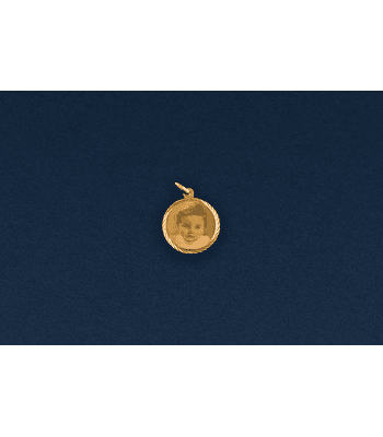 Colgante para Fotograbado Modelo redondo Talla 2 - Oro