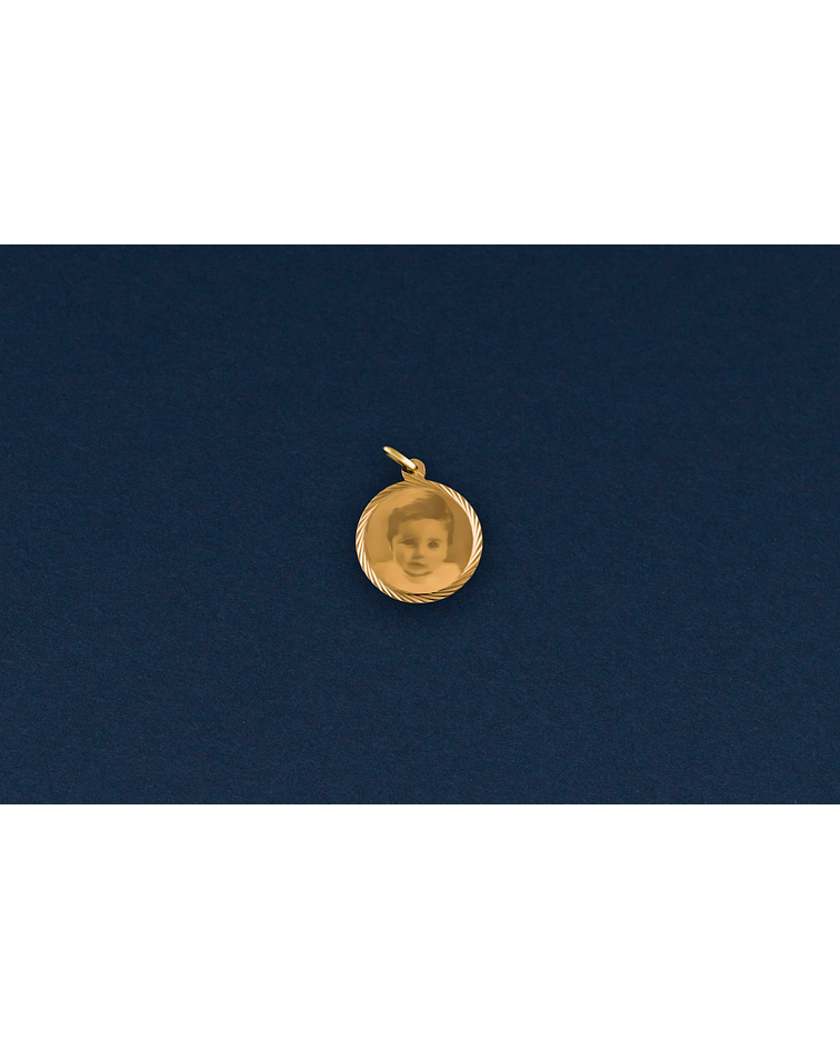 Colgante para Fotograbado Modelo redondo Talla 2 - Oro