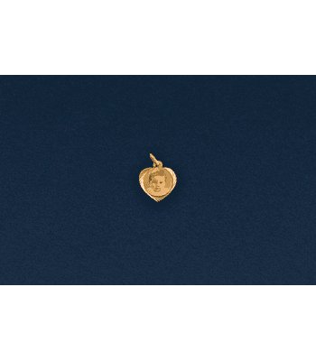 Colgante para Fotograbado Modelo corazón Talla 1 - Oro