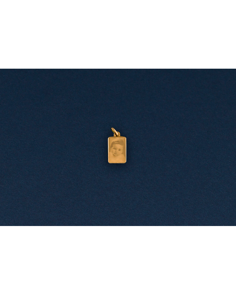 Colgante para Fotograbado Modelo cuadrado Talla 1 - Oro