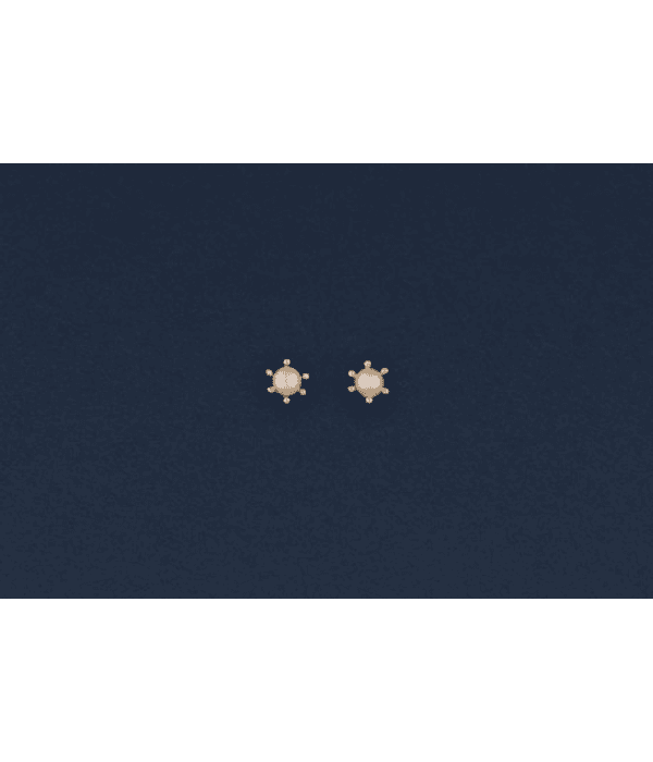 Aros pistilos con perla Talla 2