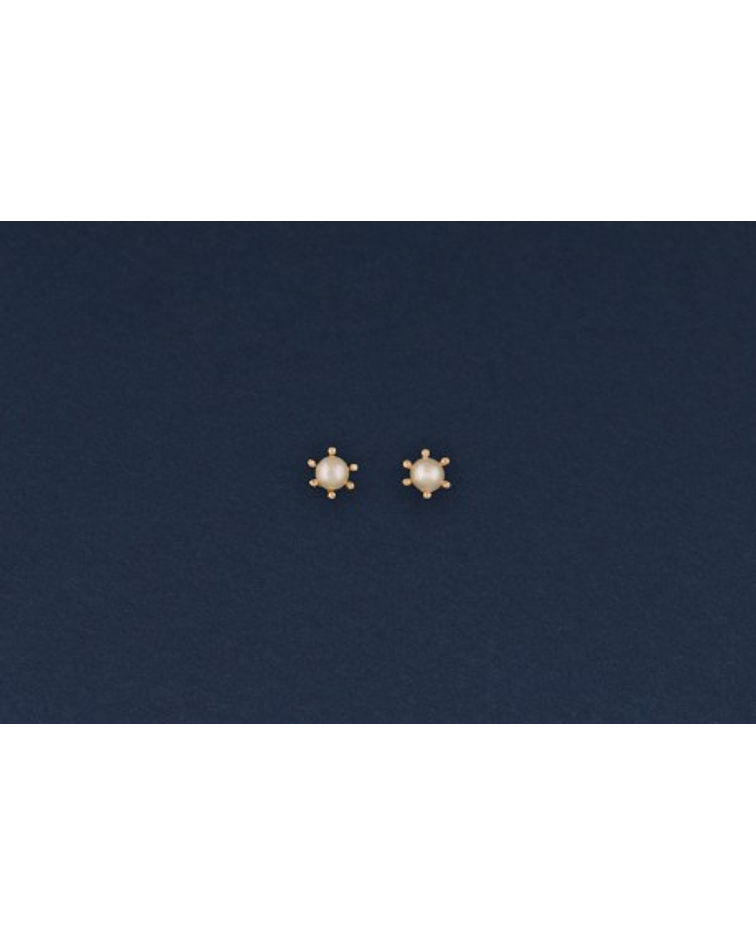 Aros pistilos con perla Talla 2