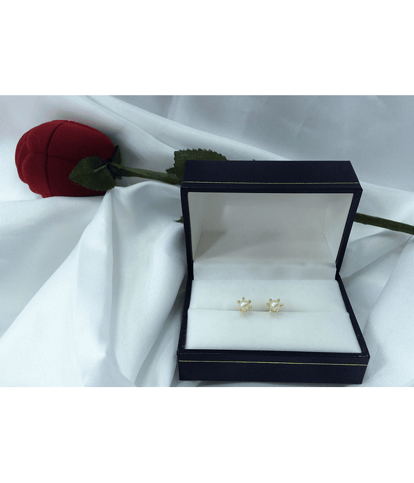 Aros pistilos con perla Talla 2