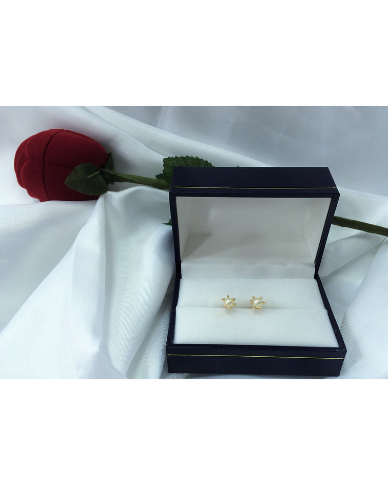 Aros pistilos con perla Talla 2