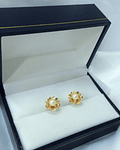 Aros Flor con Perla 